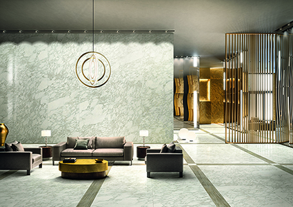 Calacutta Rex porcelain commercial foyer